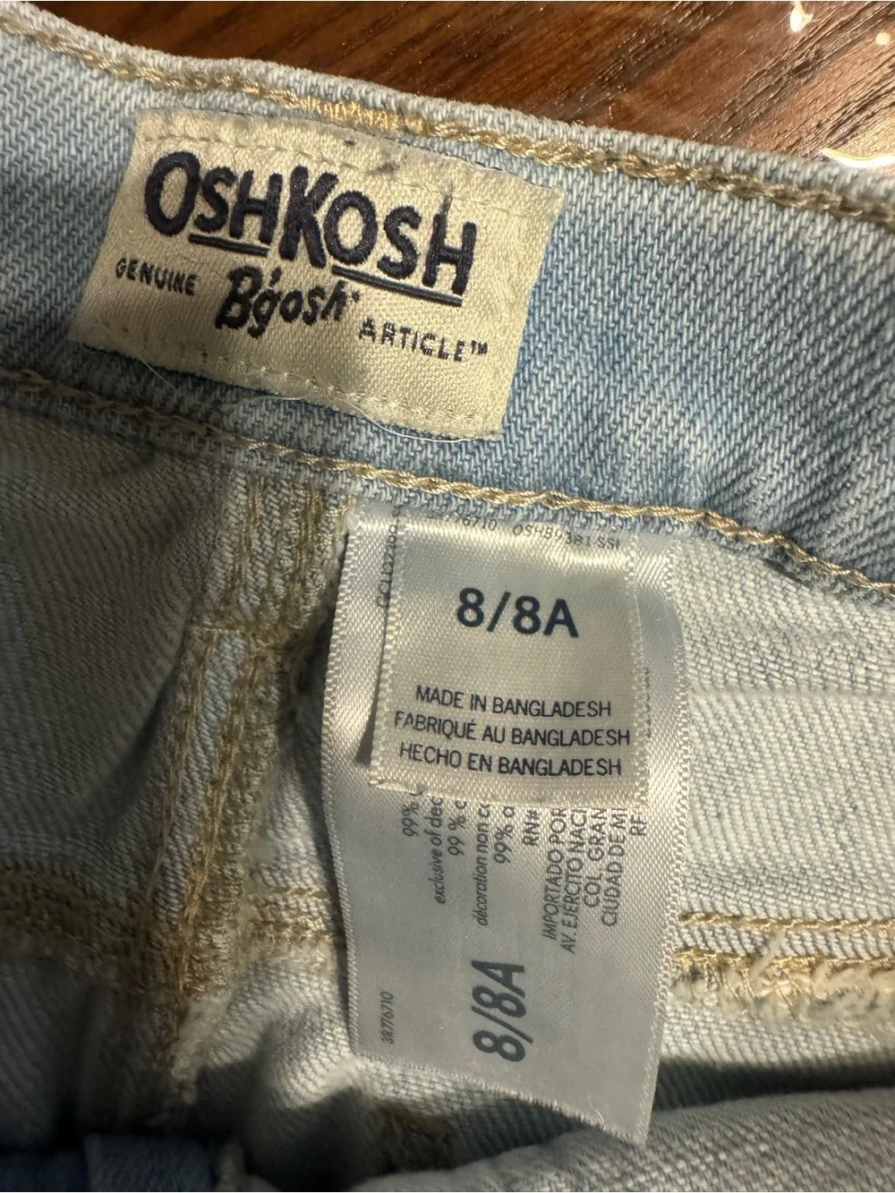 OshKosh B'gosh Light Blue Girls' Flare Jeans with Embroidered Patches